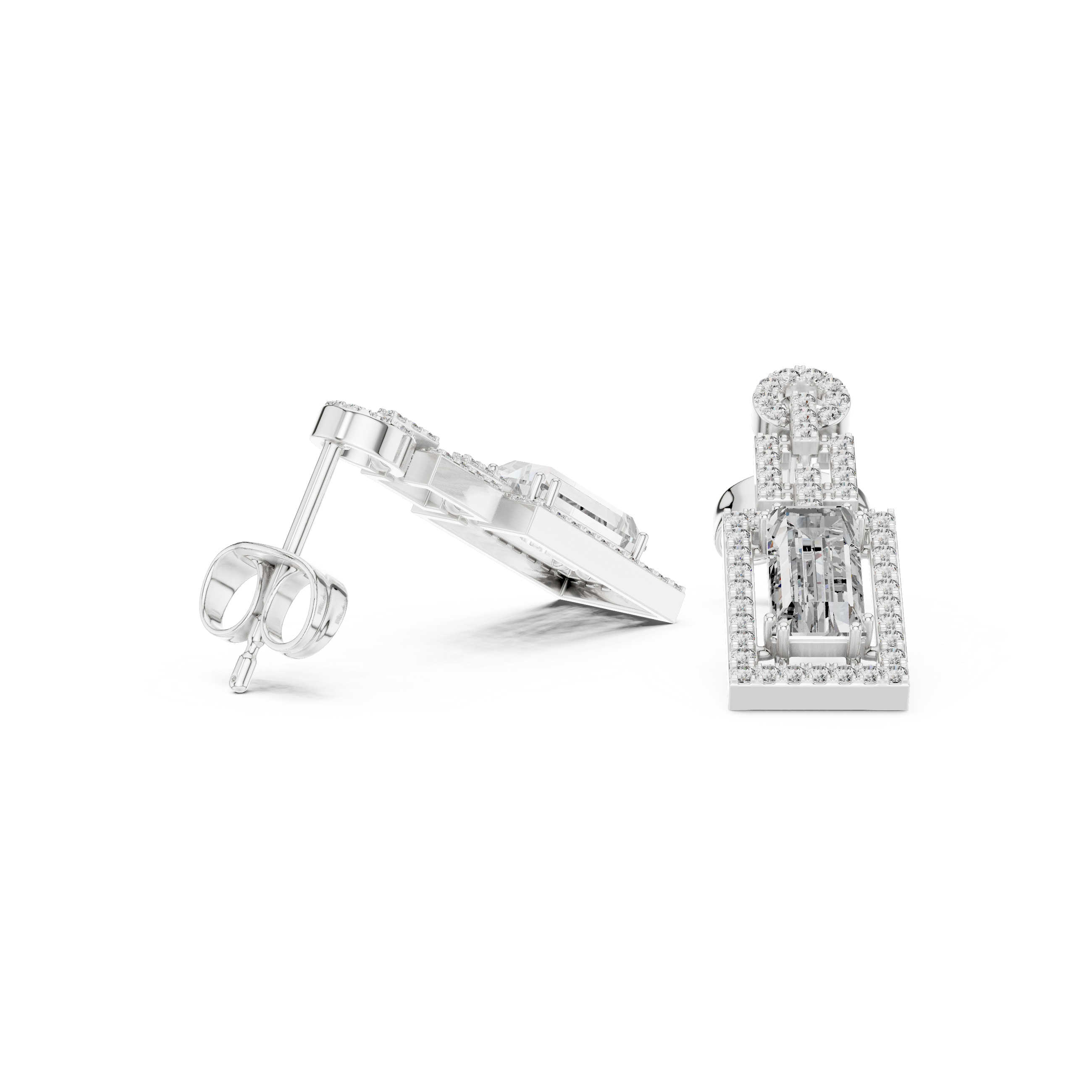 Majestic Swirl lab grown diamond earring