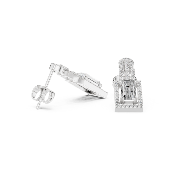 Majestic Swirl lab grown diamond earring