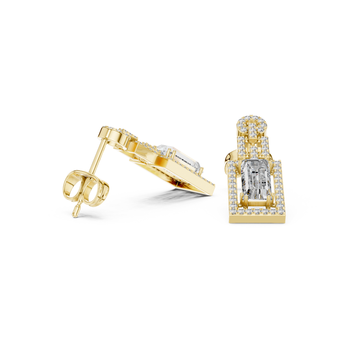Majestic Swirl lab grown diamond earring