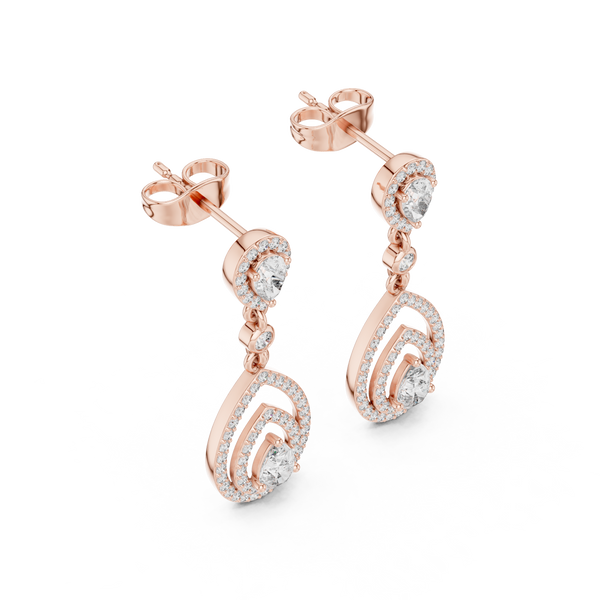 Dazzling Leaf lab grown diamond earring