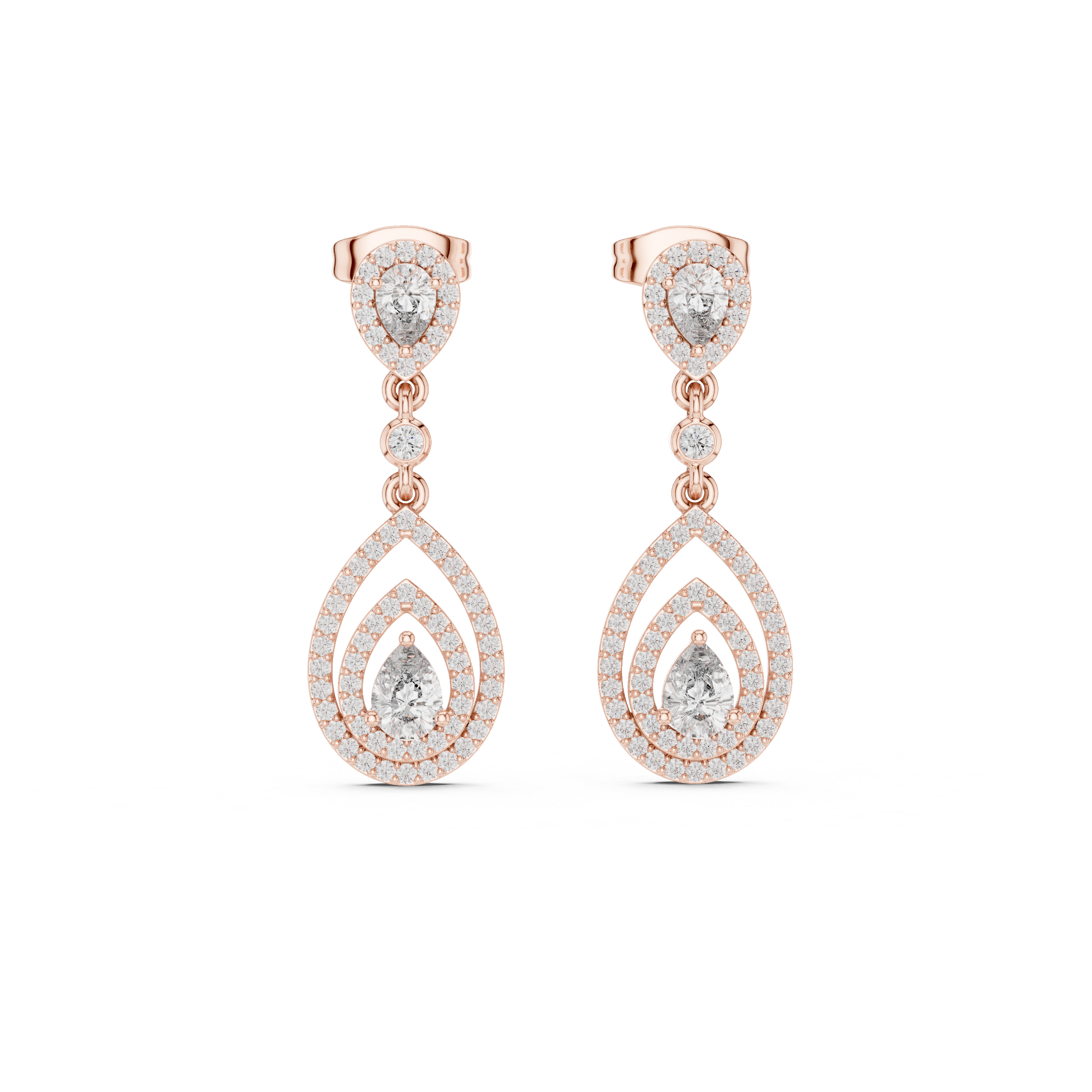 Dazzling Leaf lab grown diamond earring