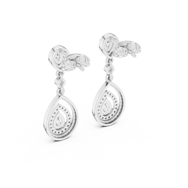 Dazzling Leaf lab grown diamond earring