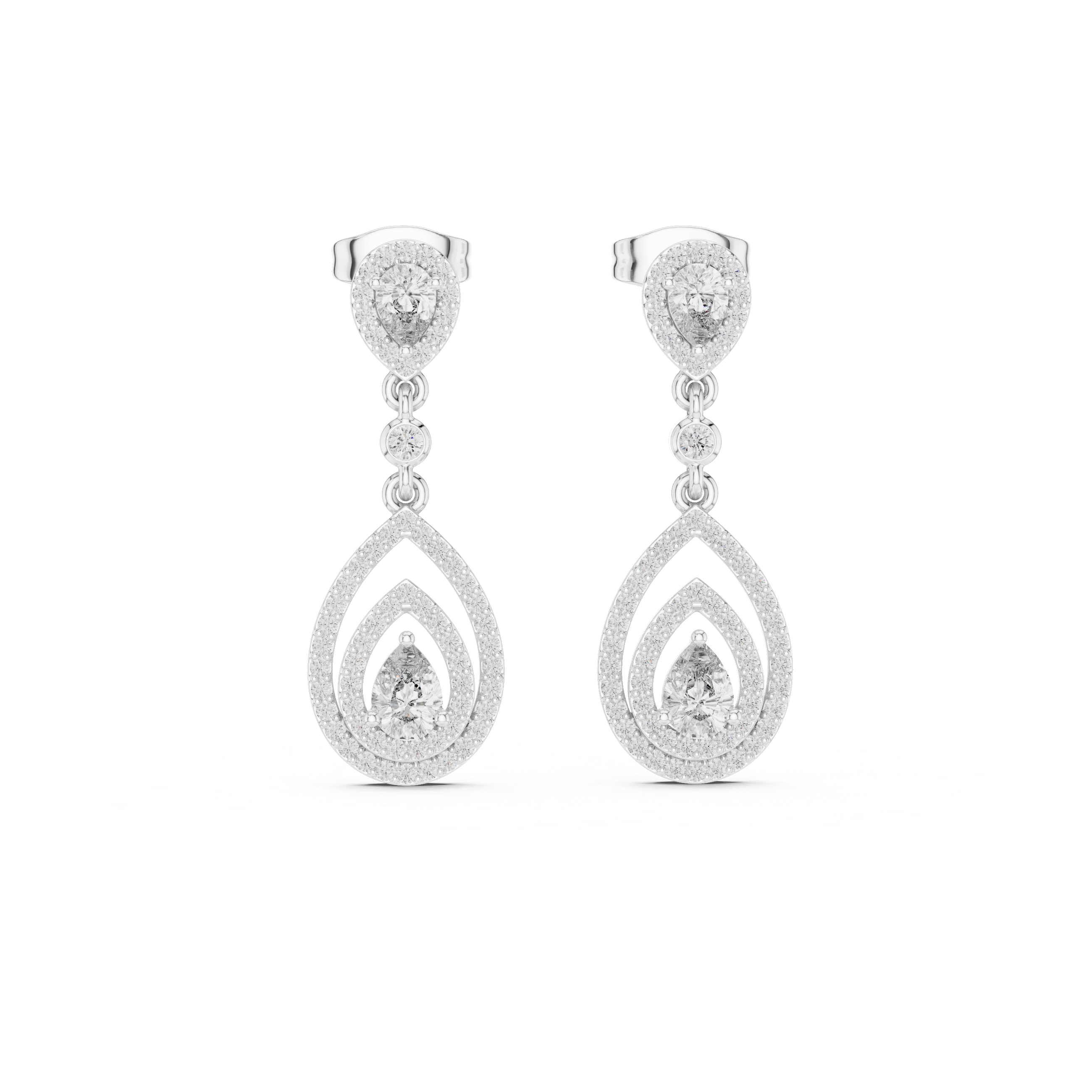 Dazzling Leaf lab grown diamond earring