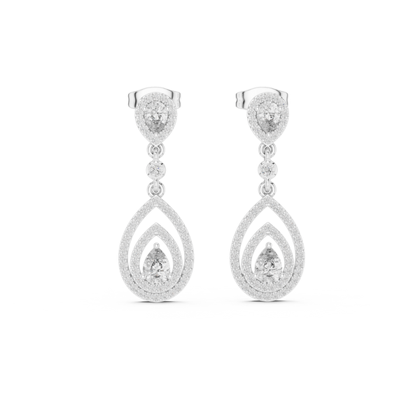 Dazzling Leaf lab grown diamond earring