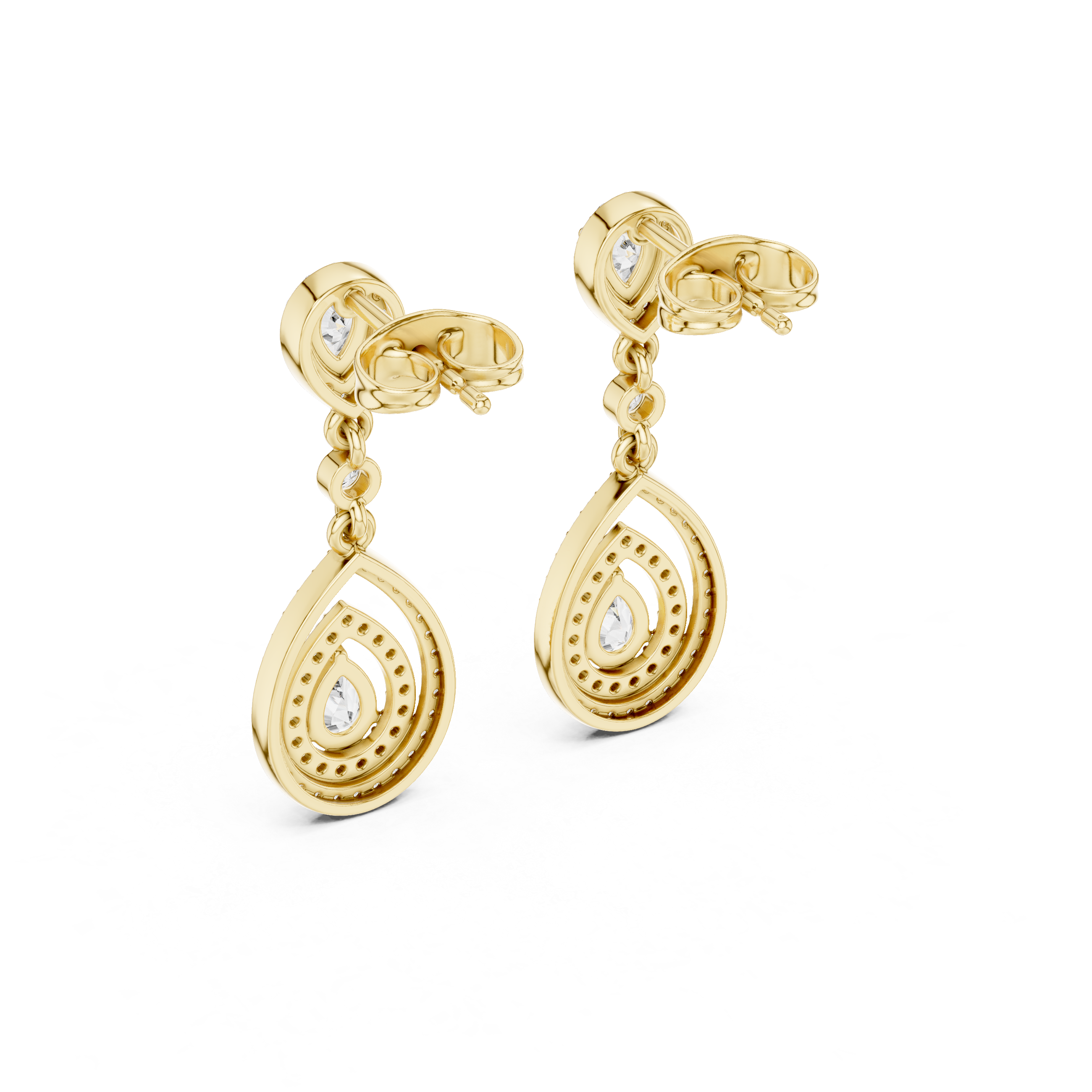 Dazzling Leaf lab grown diamond earring