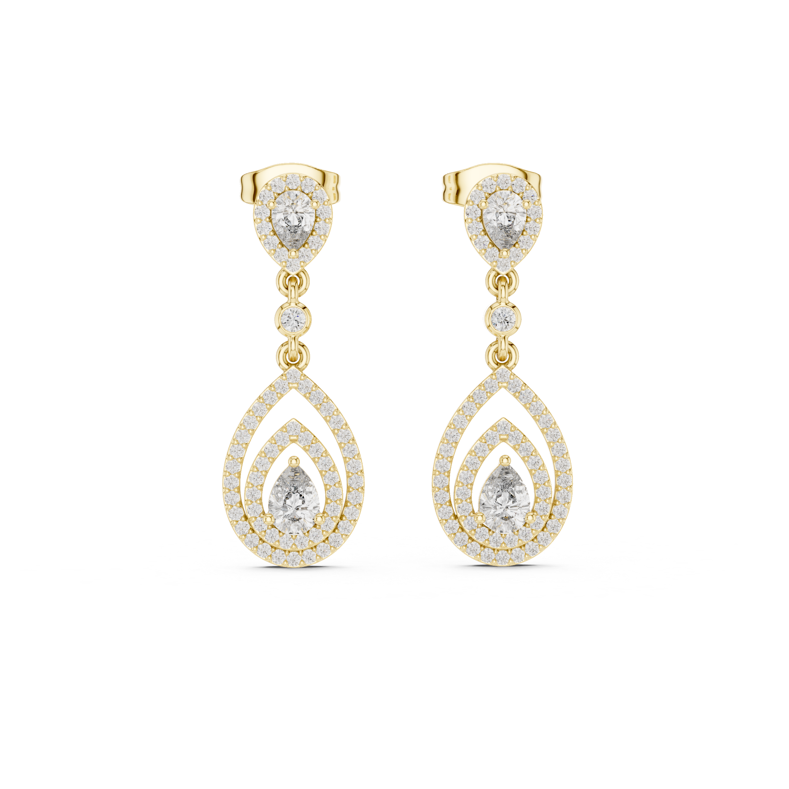 Dazzling Leaf lab grown diamond earring