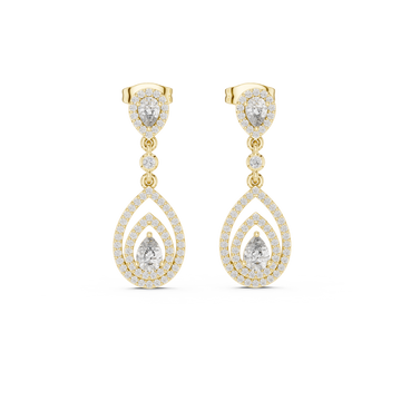 Dazzling Leaf lab grown diamond earring