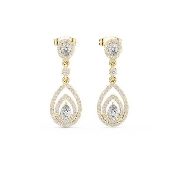 Dazzling Leaf lab grown diamond earring