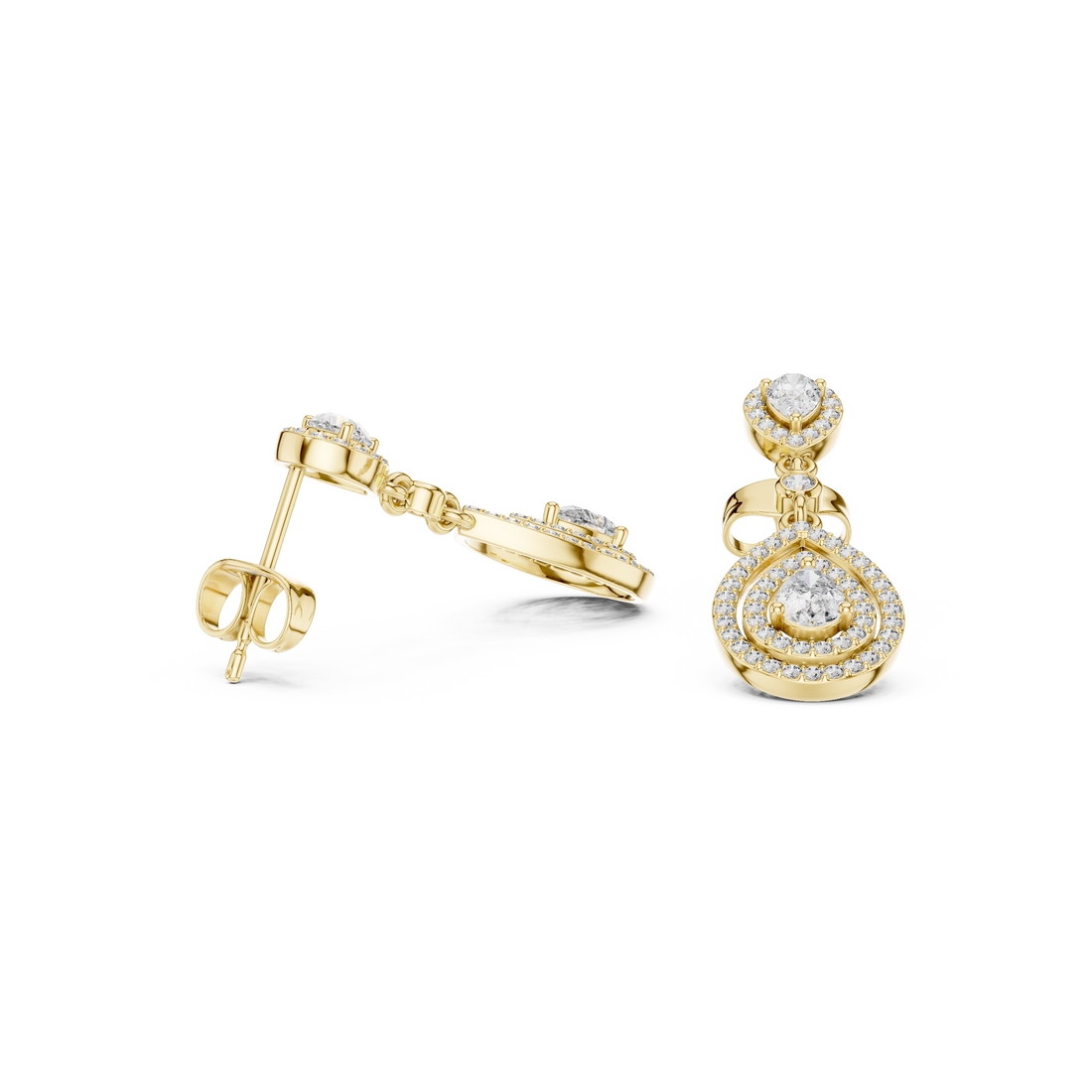 Dazzling Leaf lab grown diamond earring