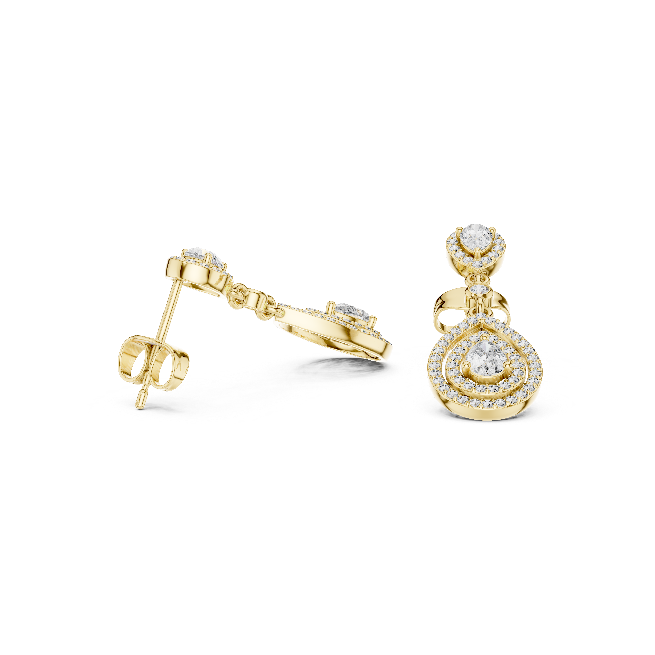 Dazzling Leaf lab grown diamond earring