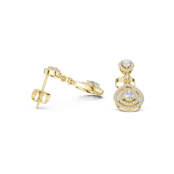Dazzling Leaf lab grown diamond earring