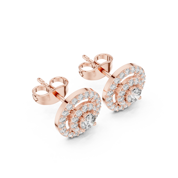 Modern Cluster lab grown diamond earring