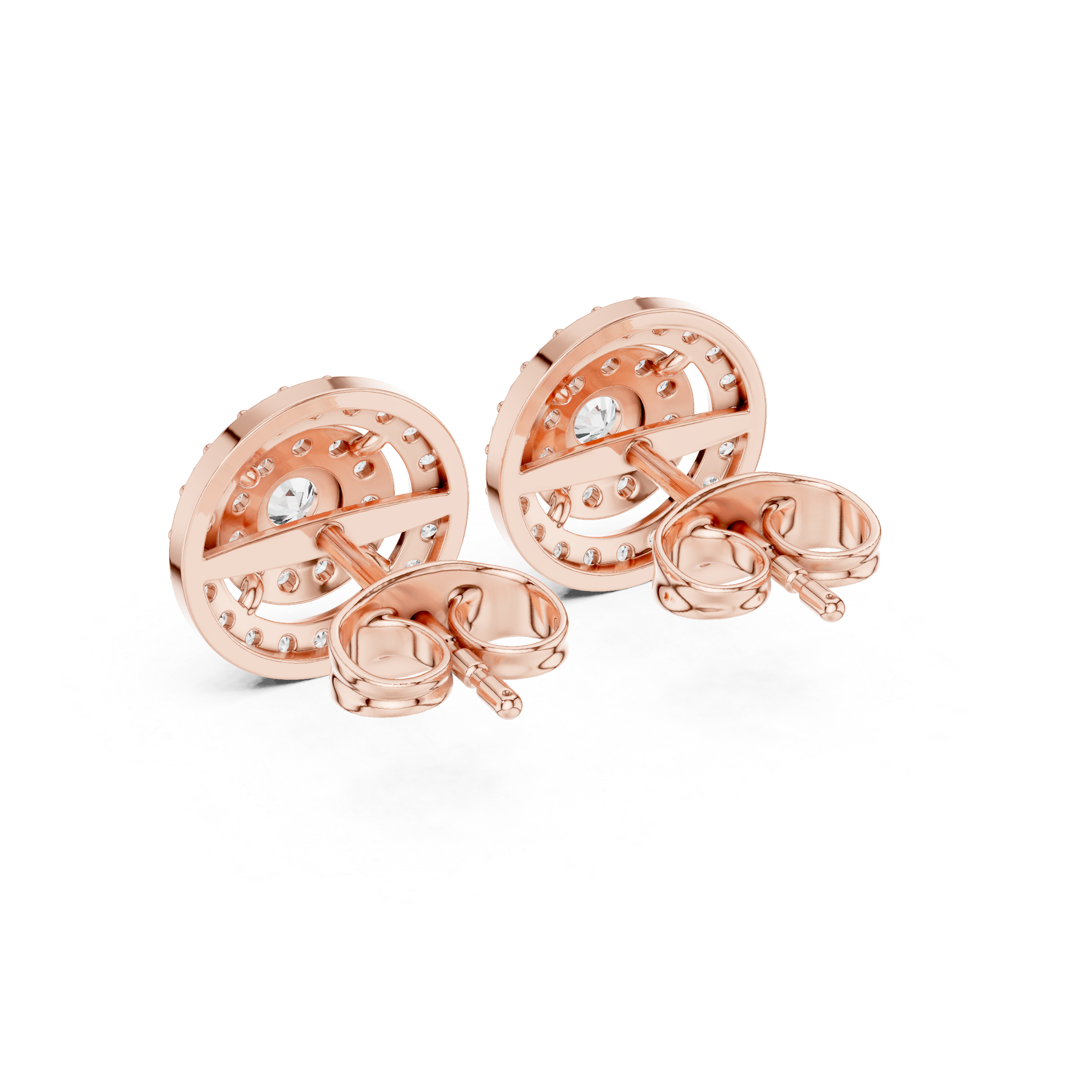 Modern Cluster lab grown diamond earring