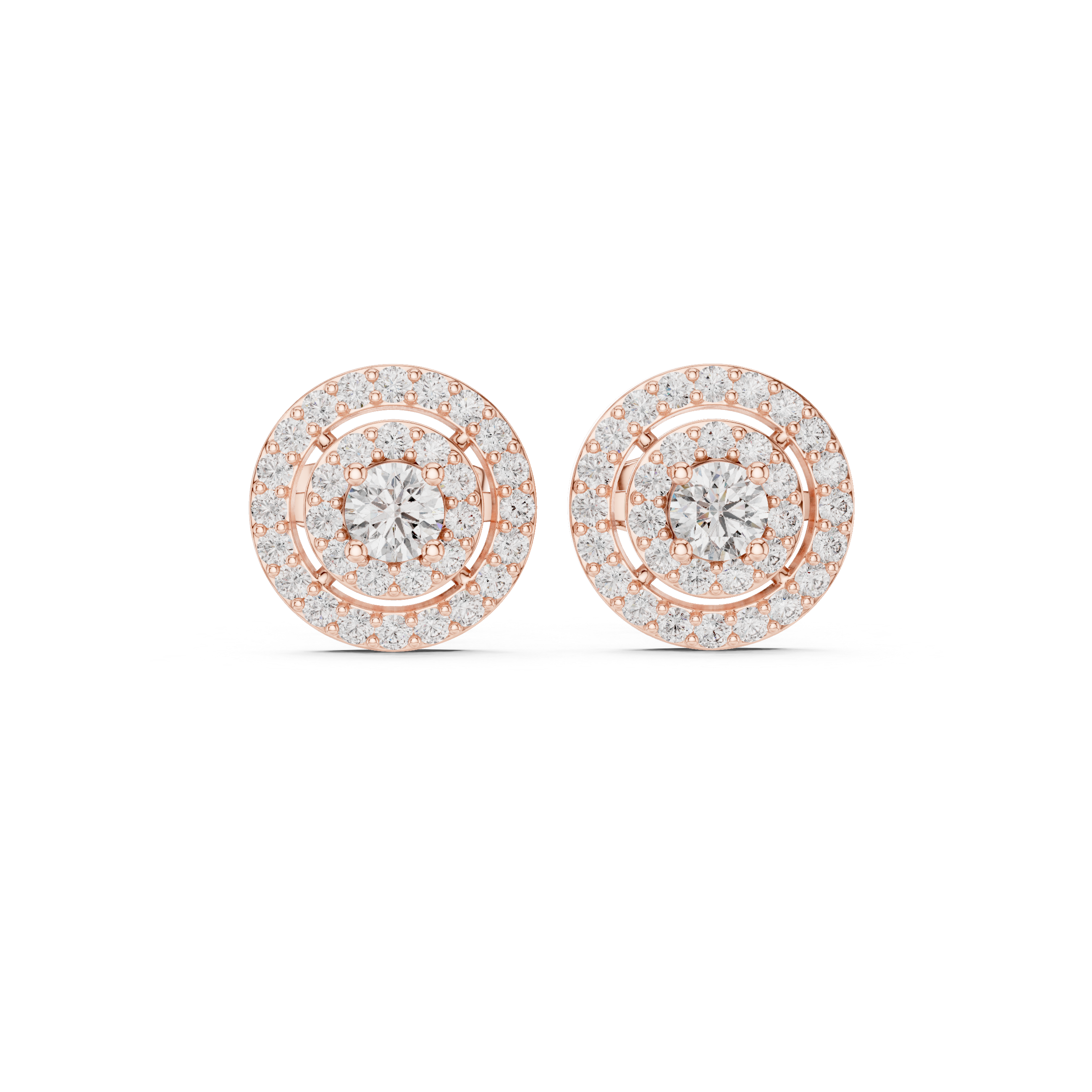 Modern Cluster lab grown diamond earring
