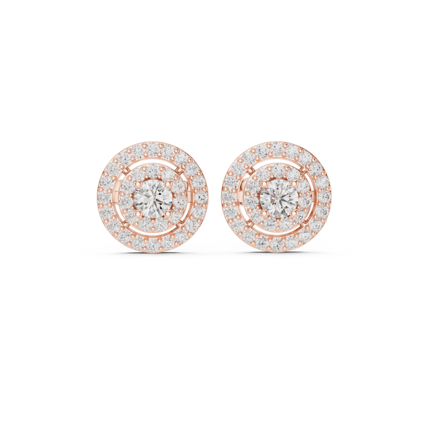 Modern Cluster lab grown diamond earring