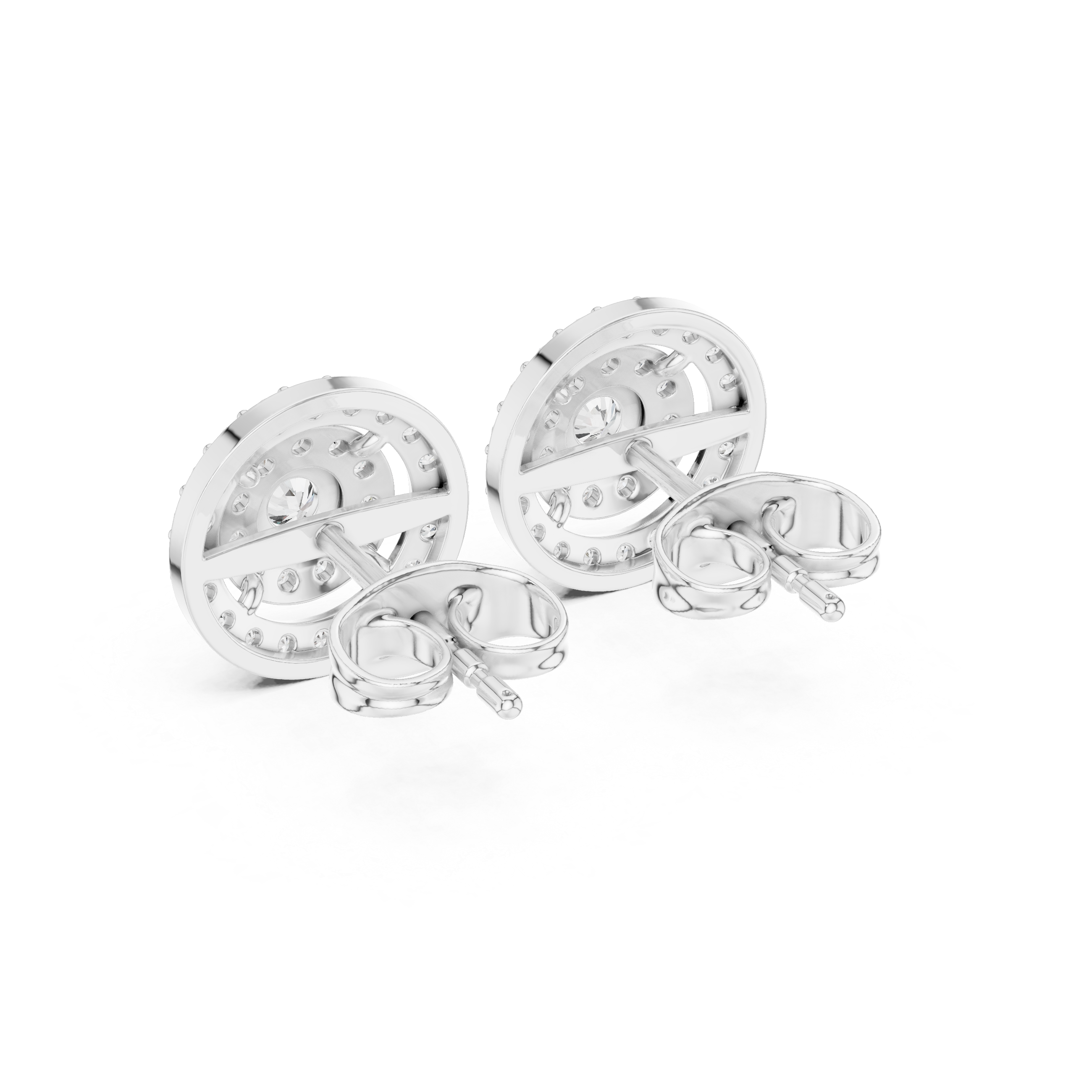 Modern Cluster lab grown diamond earring