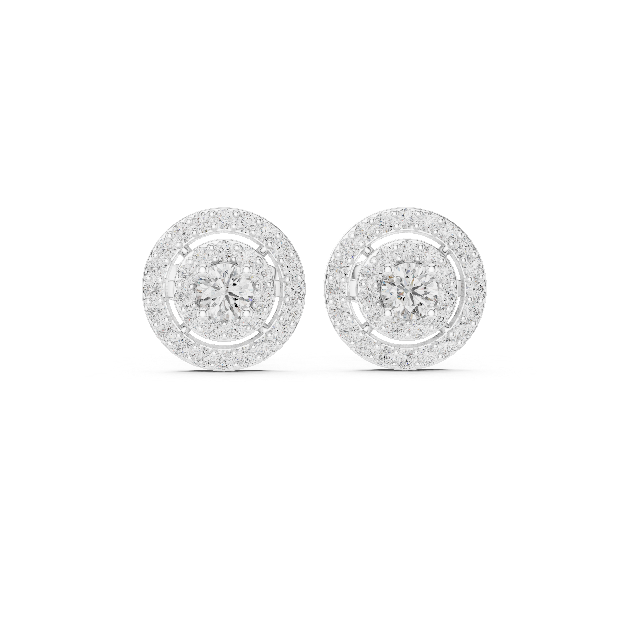 Modern Cluster lab grown diamond earring