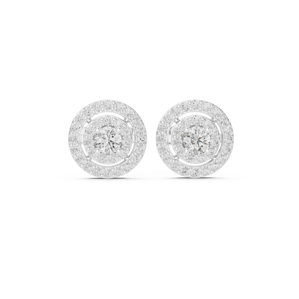 Modern Cluster lab grown diamond earring