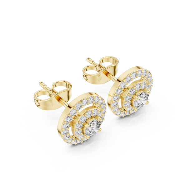 Modern Cluster lab grown diamond earring