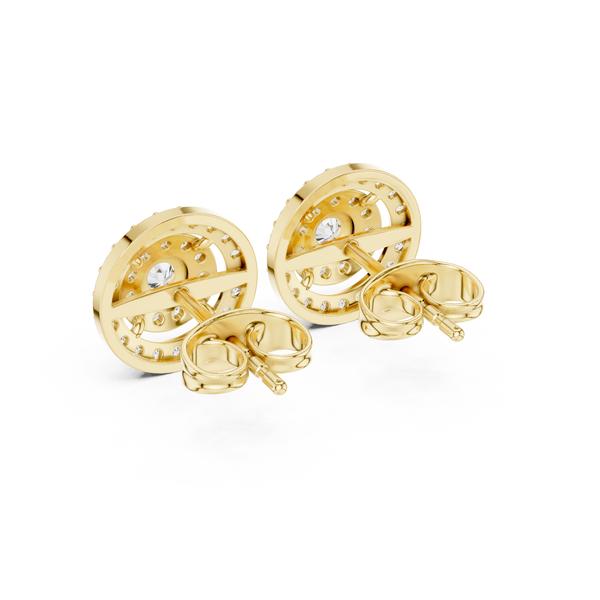 Modern Cluster lab grown diamond earring