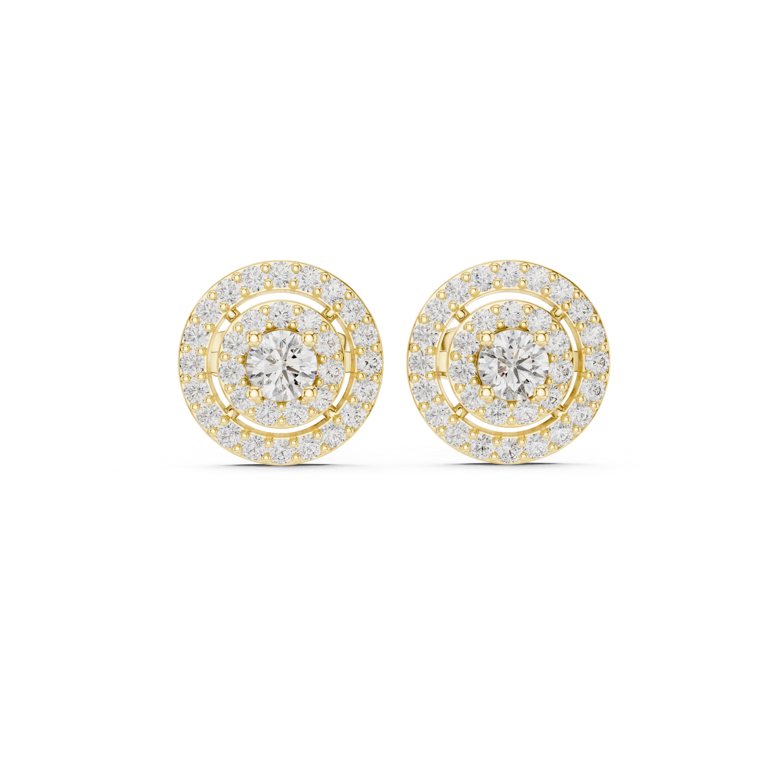 Modern Cluster lab grown diamond earring