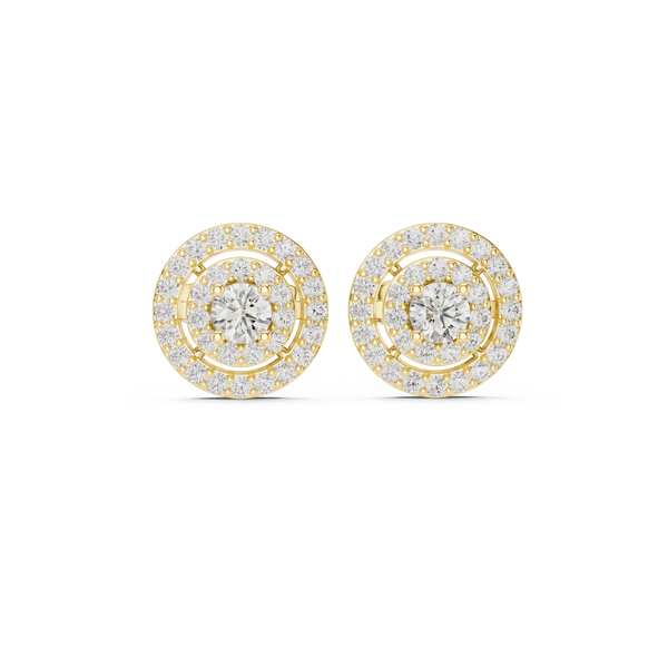 Modern Cluster lab grown diamond earring