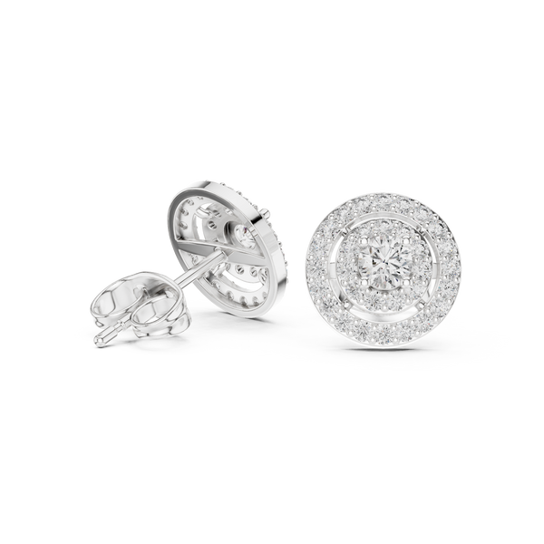 Modern Cluster lab grown diamond earring