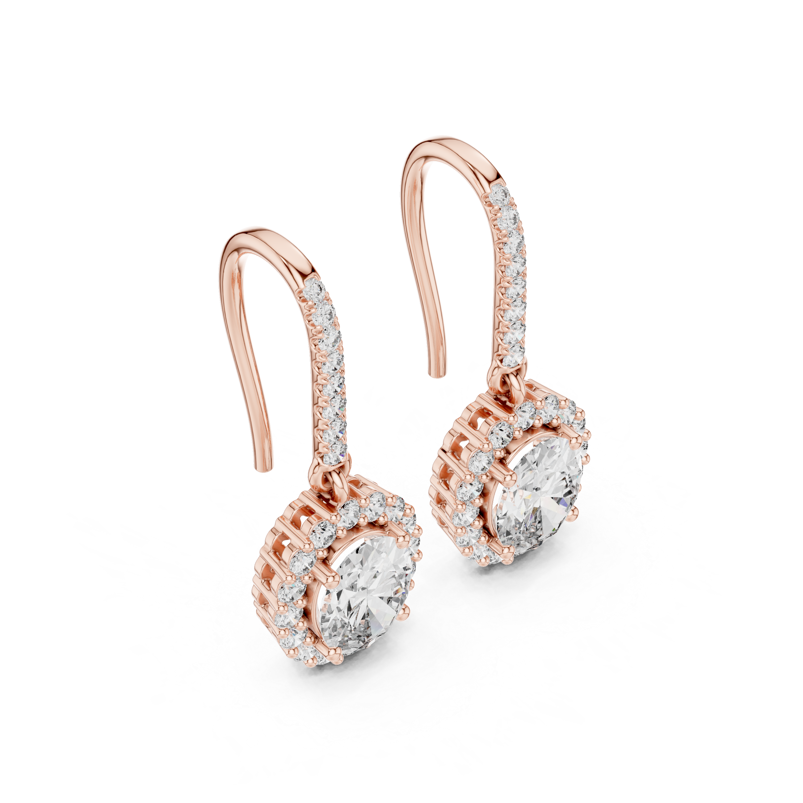 Twinkling Vine lab grown diamond earring