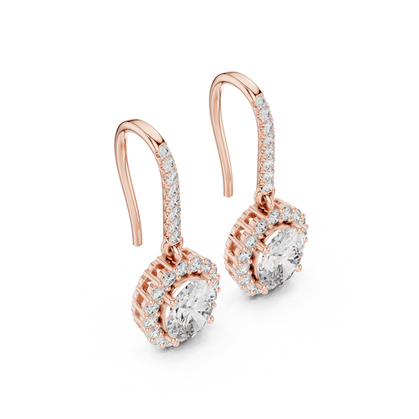 Twinkling Vine lab grown diamond earring