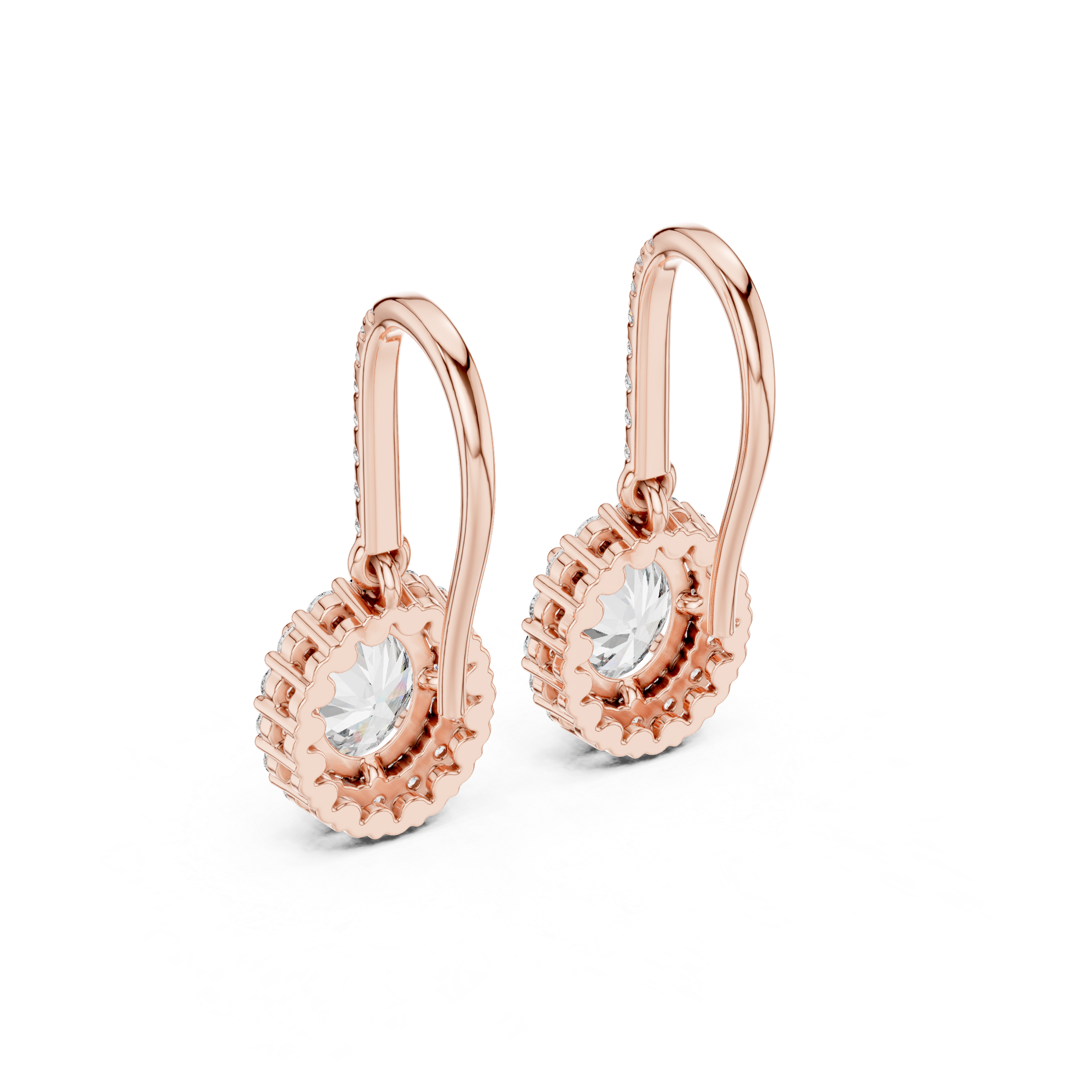 Twinkling Vine lab grown diamond earring