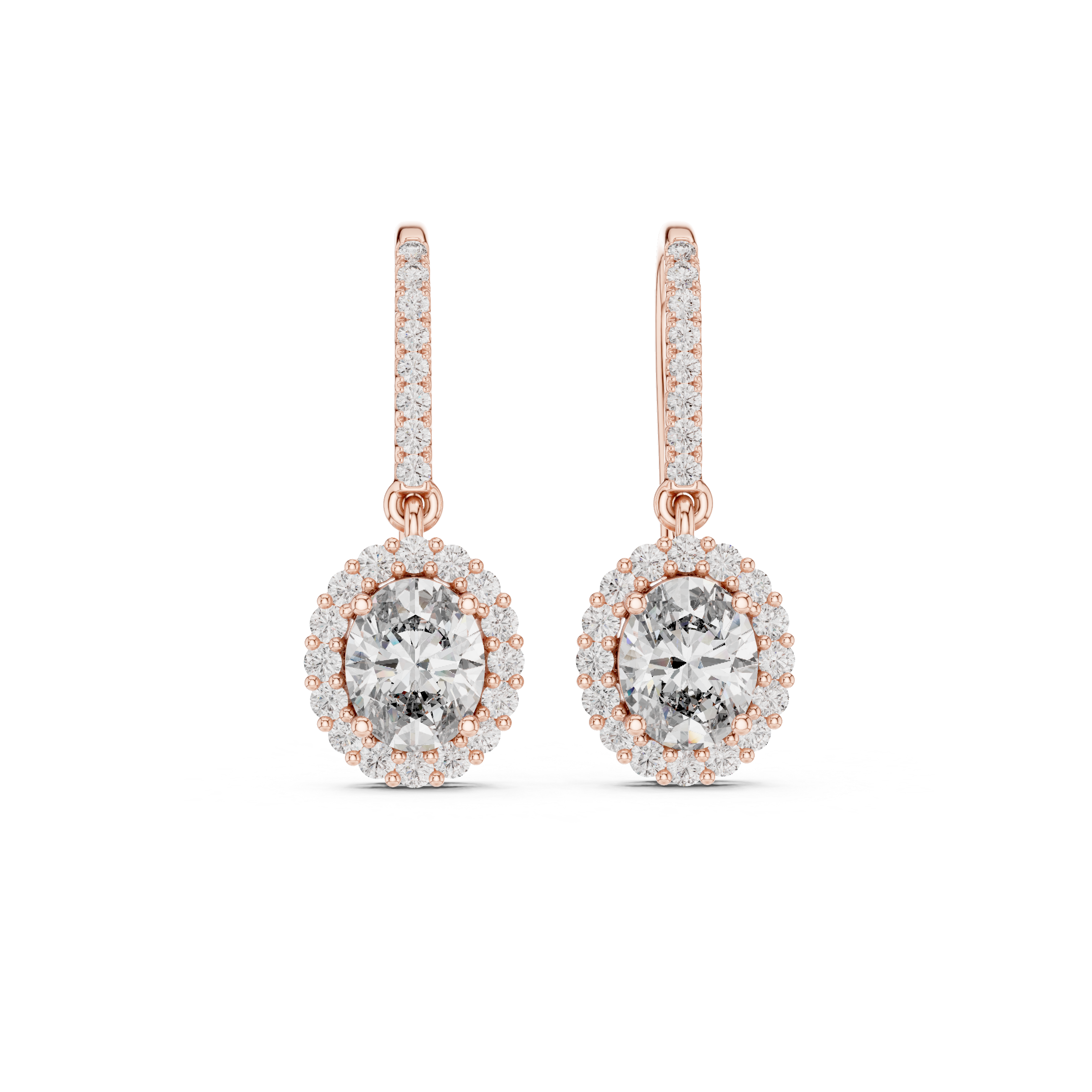Twinkling Vine lab grown diamond earring