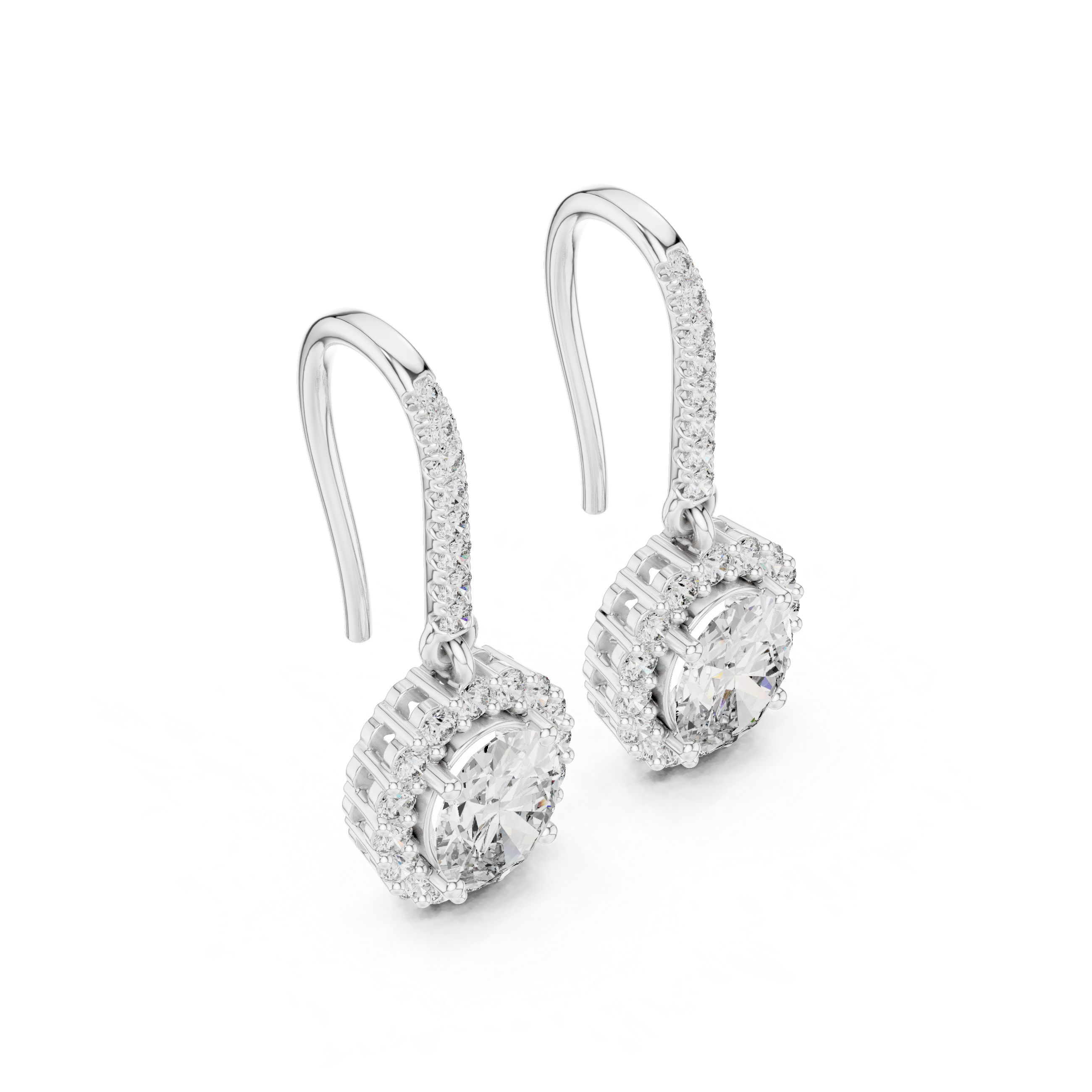 Twinkling Vine lab grown diamond earring