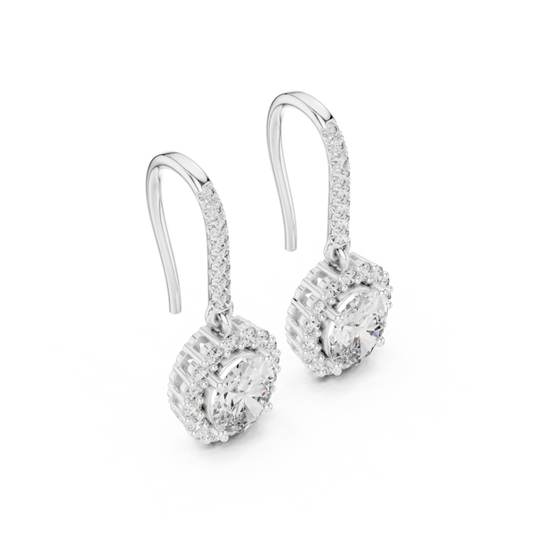 Twinkling Vine lab grown diamond earring