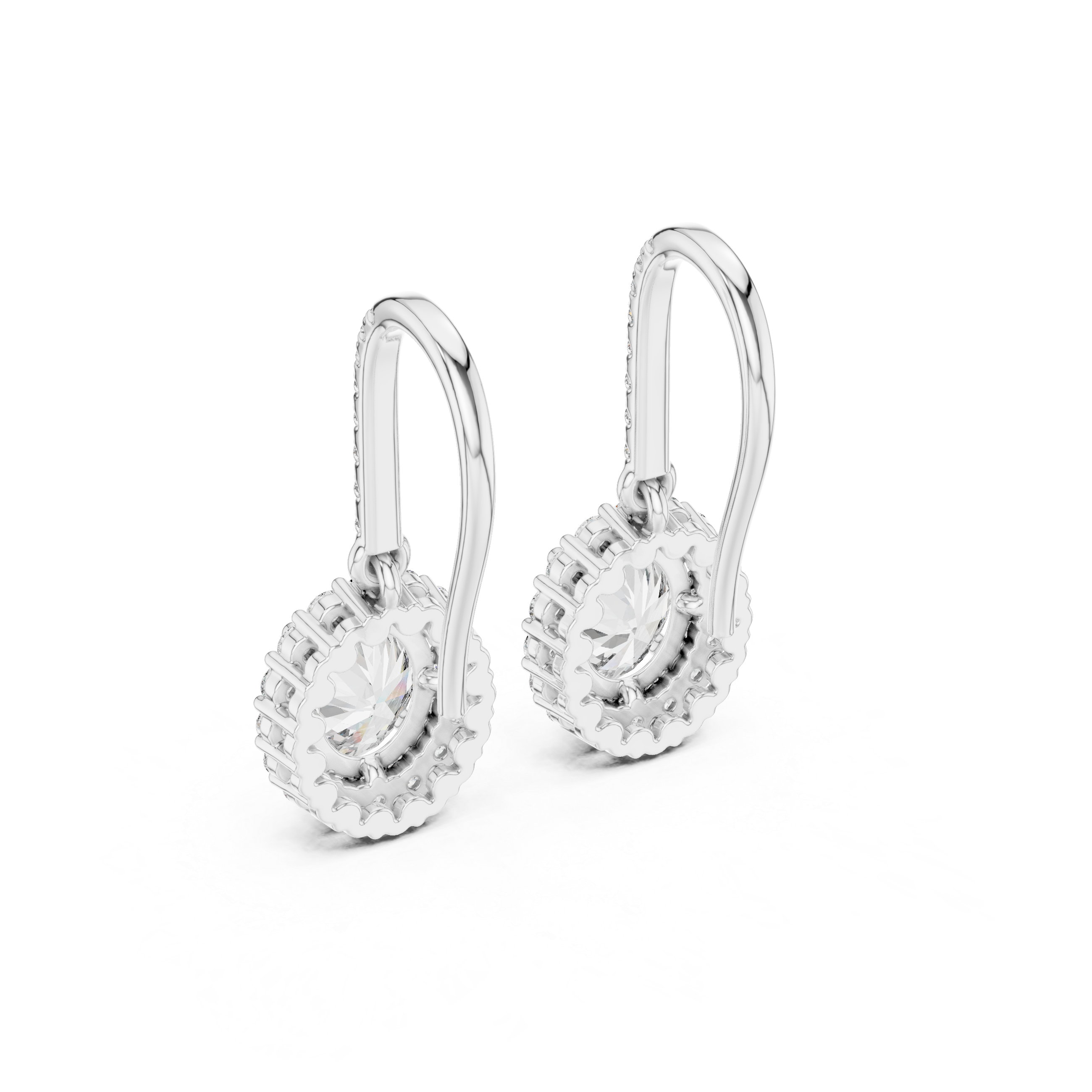 Twinkling Vine lab grown diamond earring