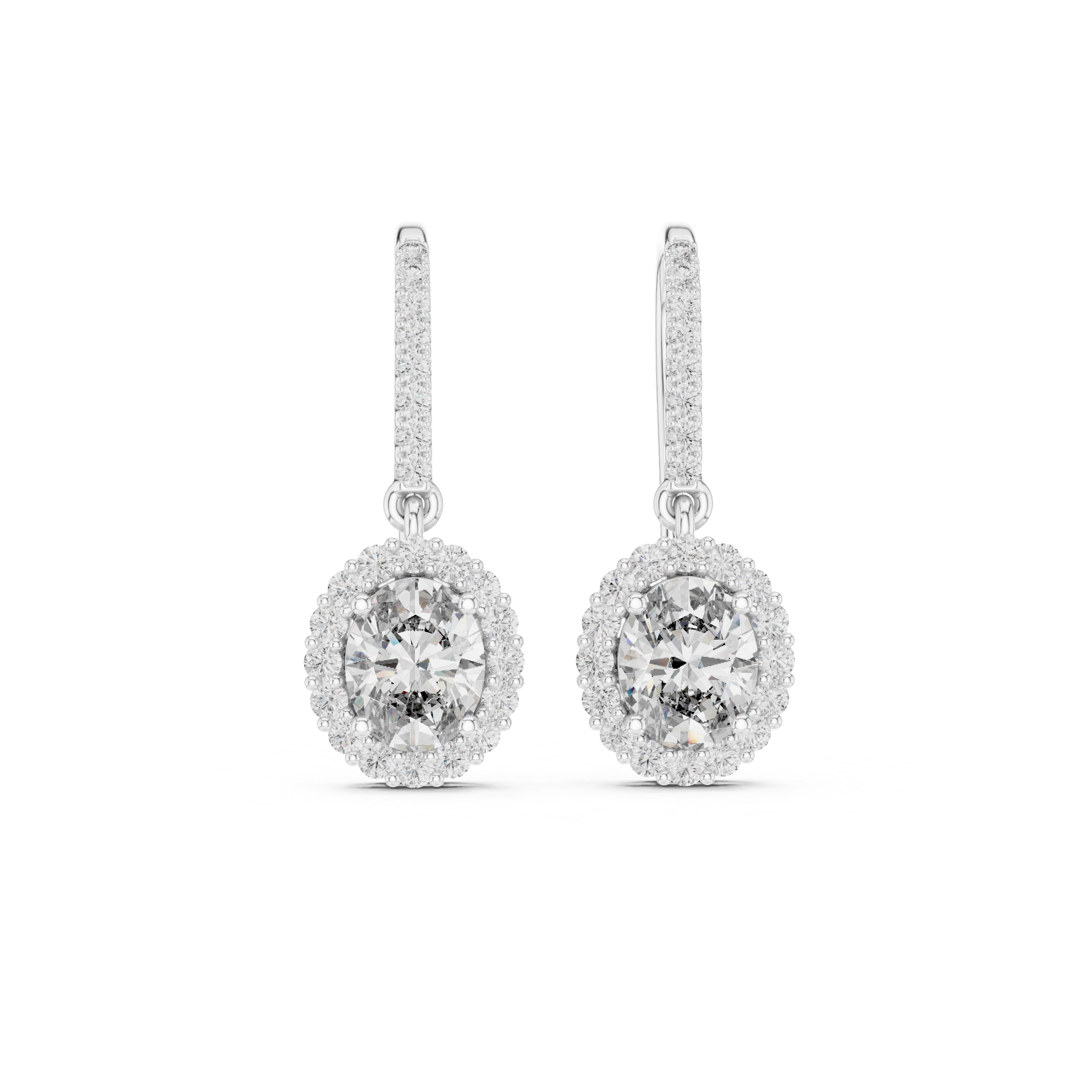 Twinkling Vine lab grown diamond earring