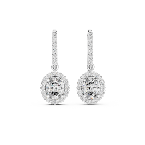 Twinkling Vine lab grown diamond earring
