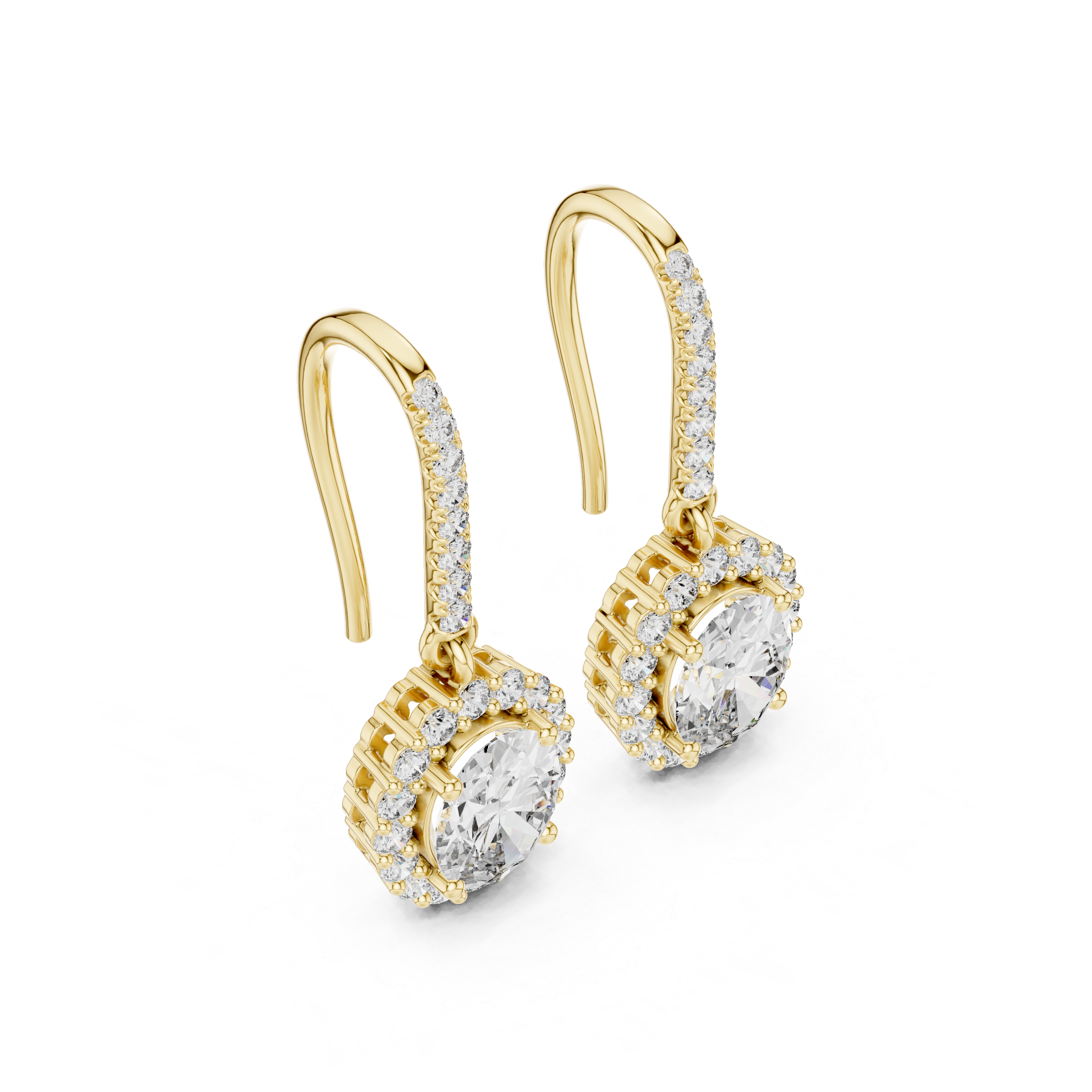 Twinkling Vine lab grown diamond earring