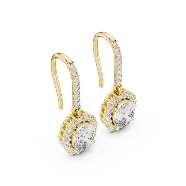 Twinkling Vine lab grown diamond earring