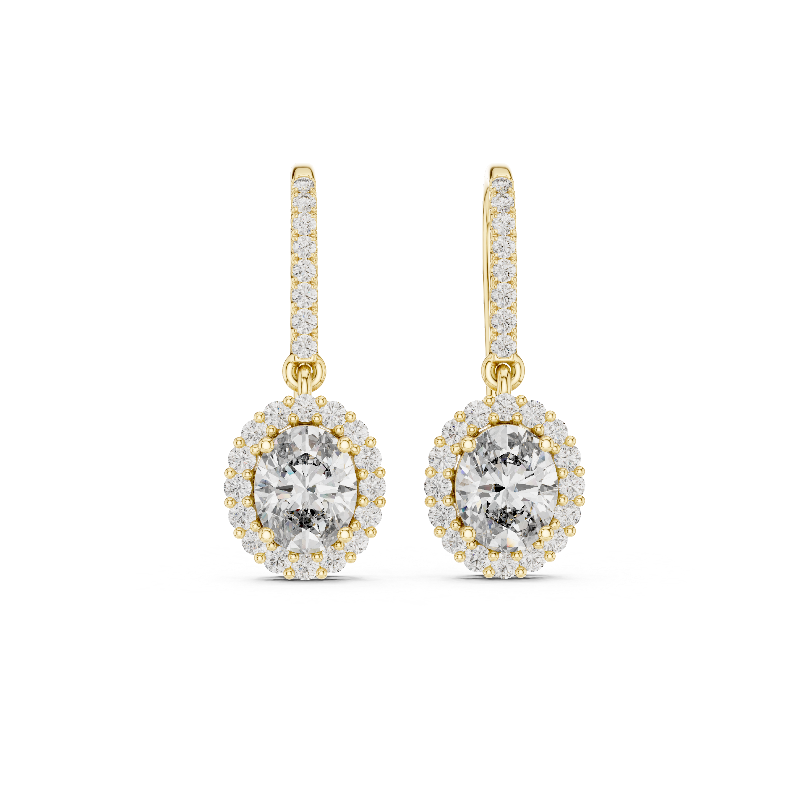 Twinkling Vine lab grown diamond earring