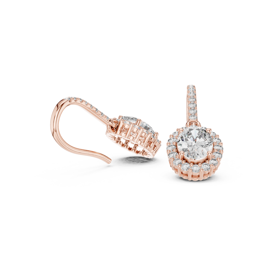 Twinkling Vine lab grown diamond earring