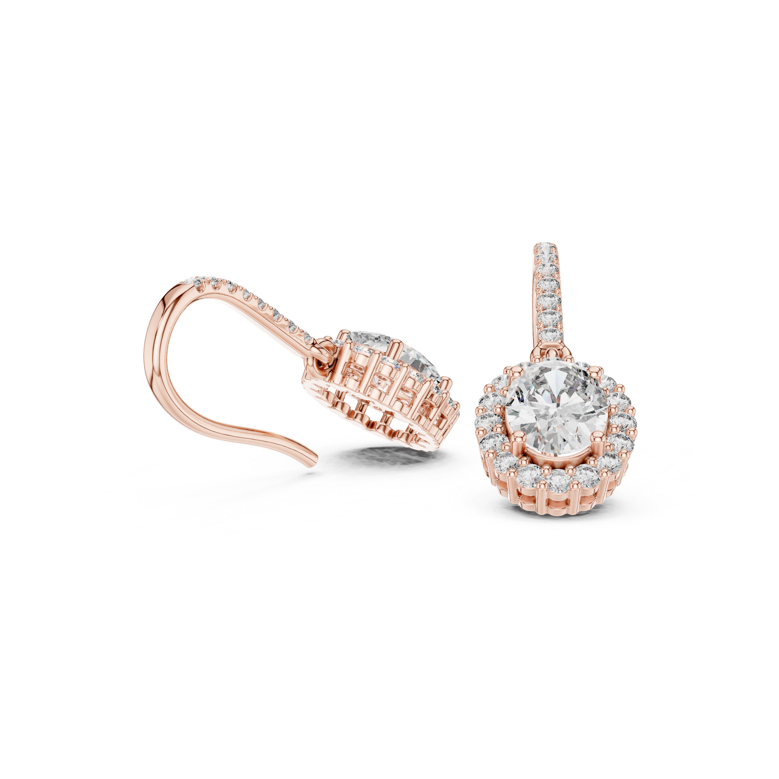 Twinkling Vine lab grown diamond earring