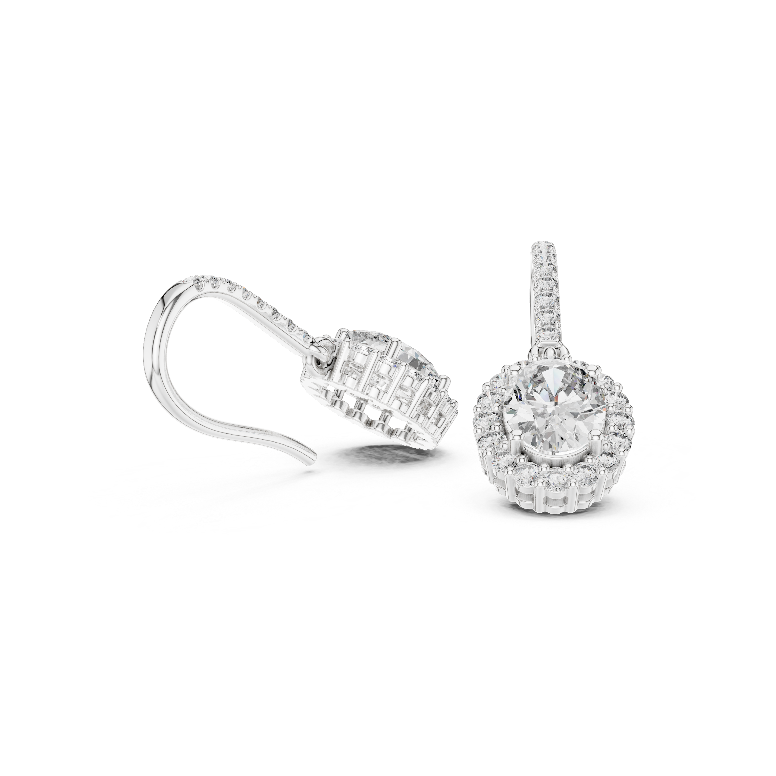 Twinkling Vine lab grown diamond earring