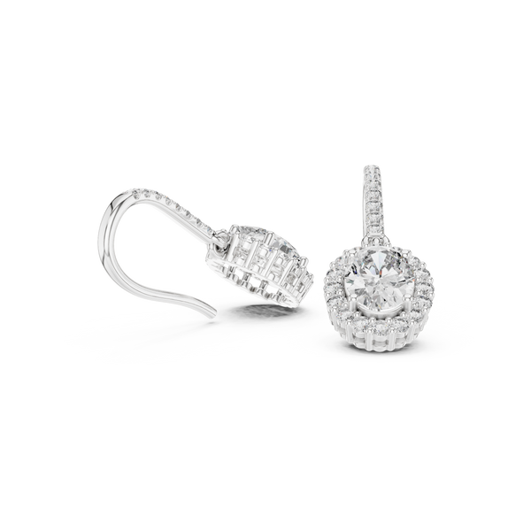 Twinkling Vine lab grown diamond earring