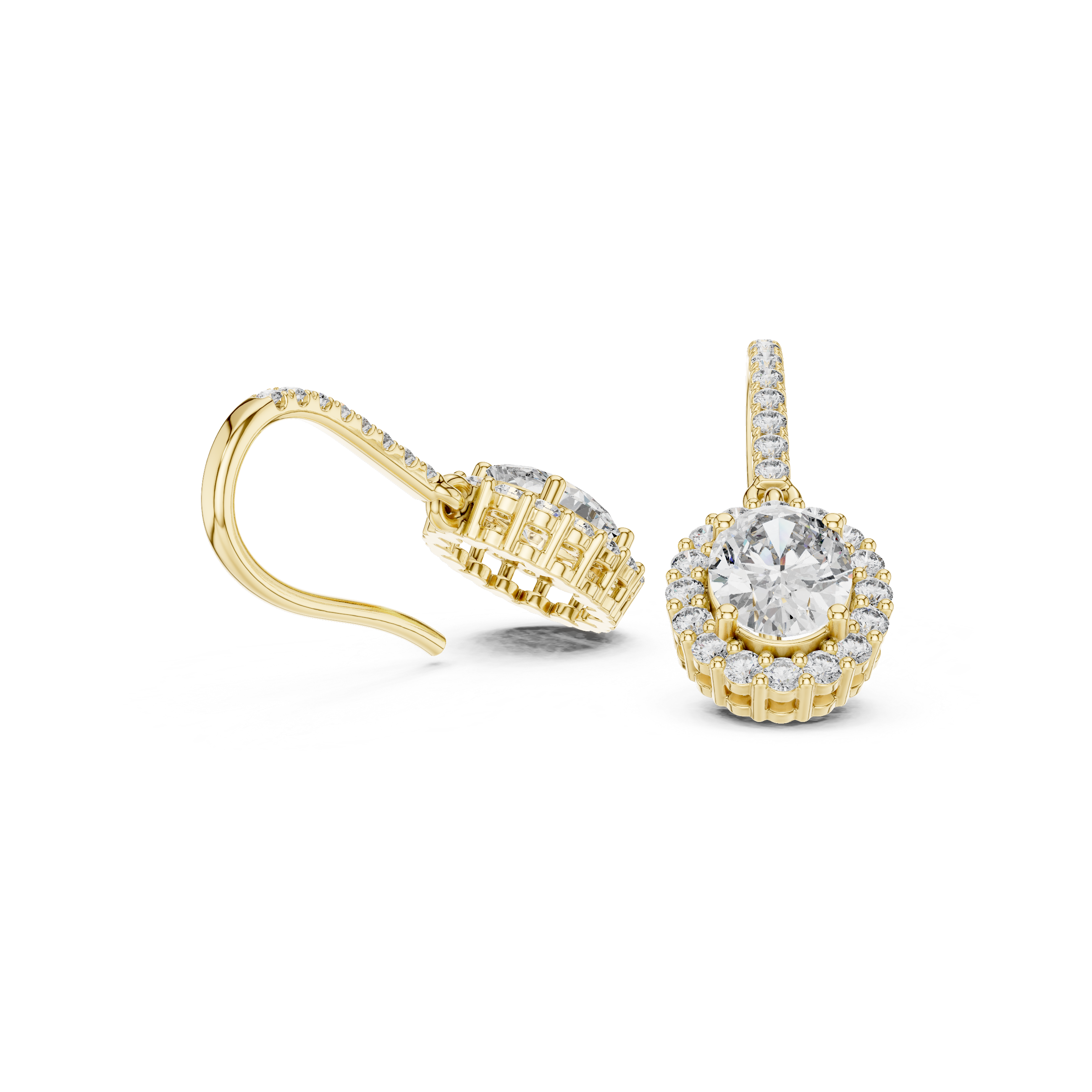 Twinkling Vine lab grown diamond earring