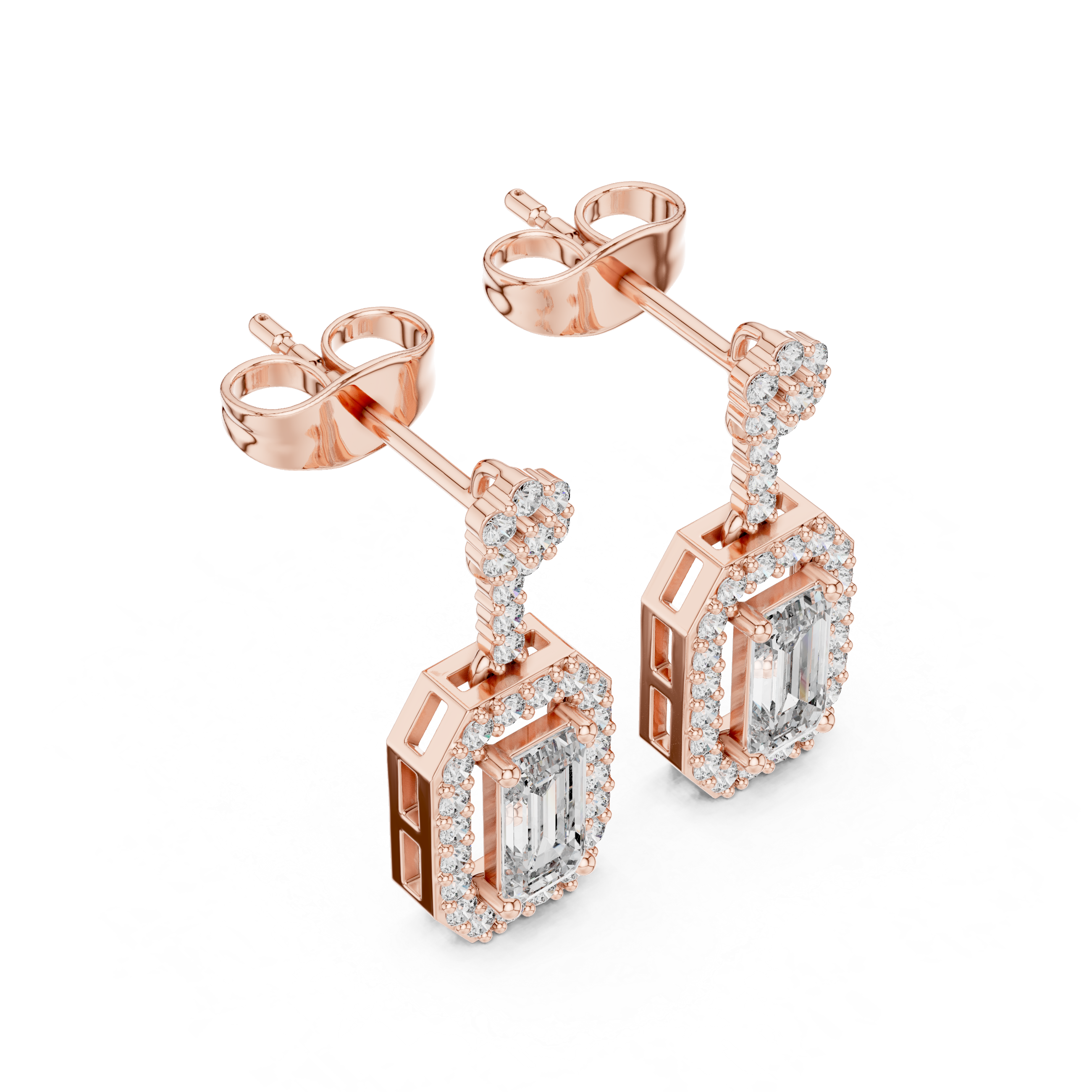 Regal Crown lab grown diamond earring