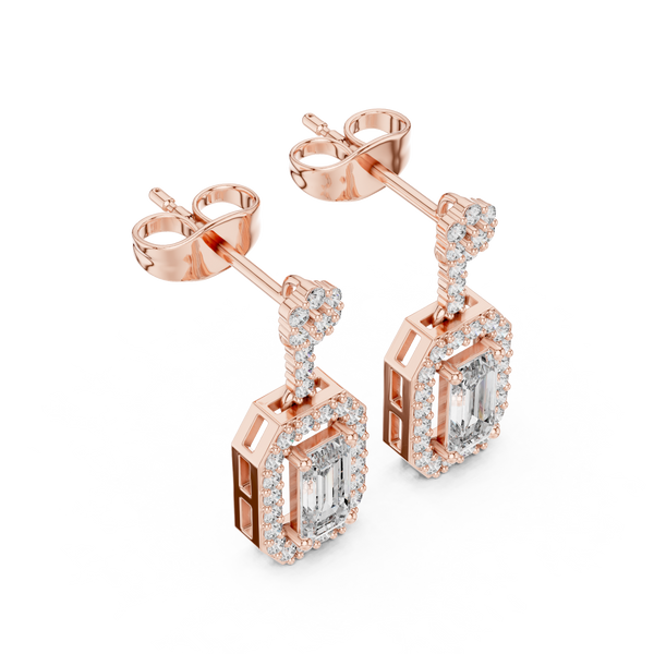 Regal Crown lab grown diamond earring