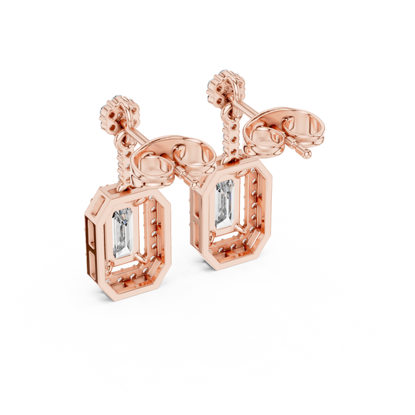 Regal Crown lab grown diamond earring