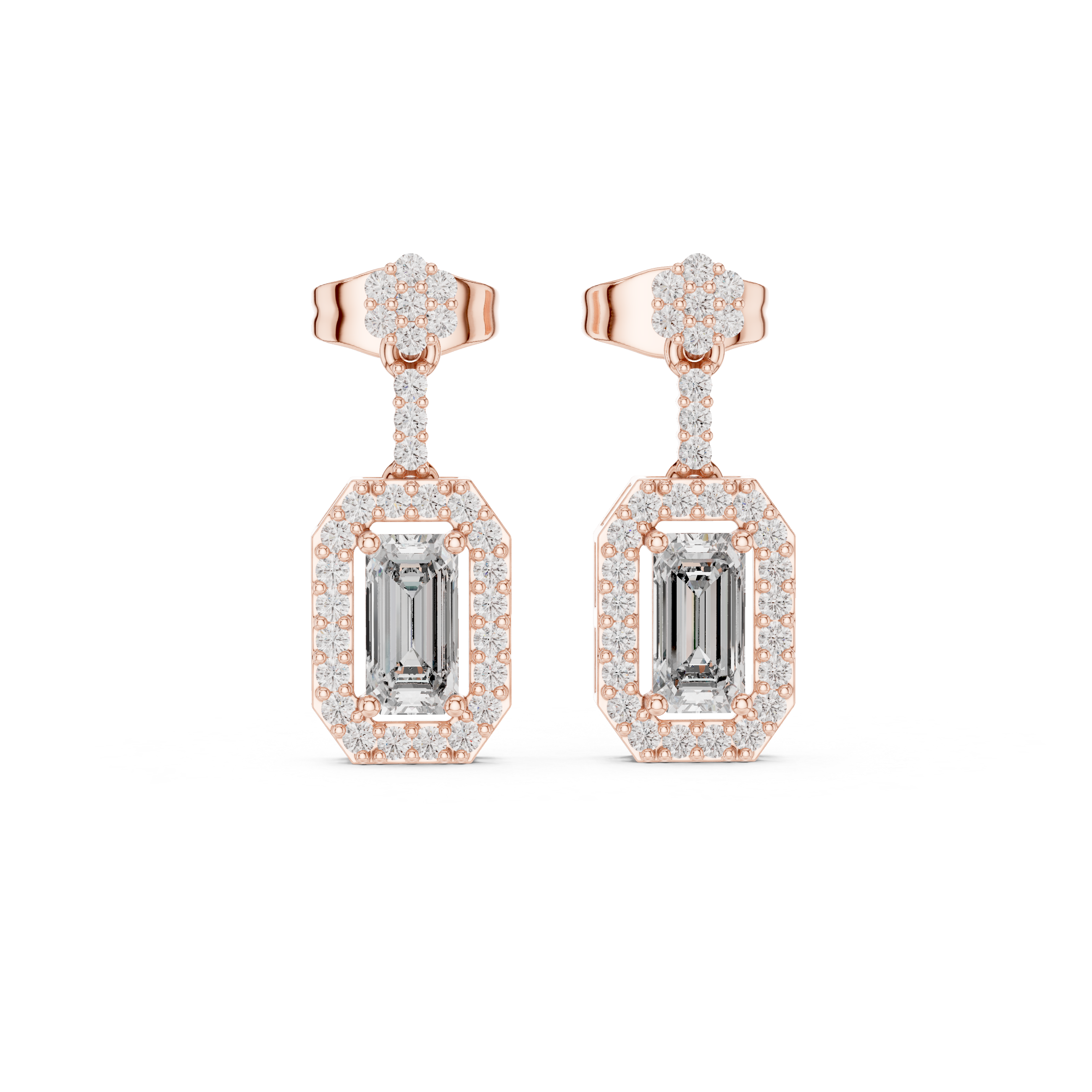 Regal Crown lab grown diamond earring