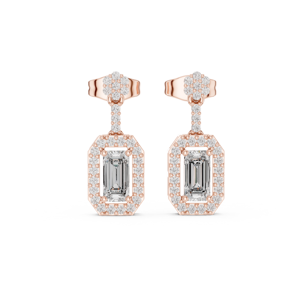 Regal Crown lab grown diamond earring