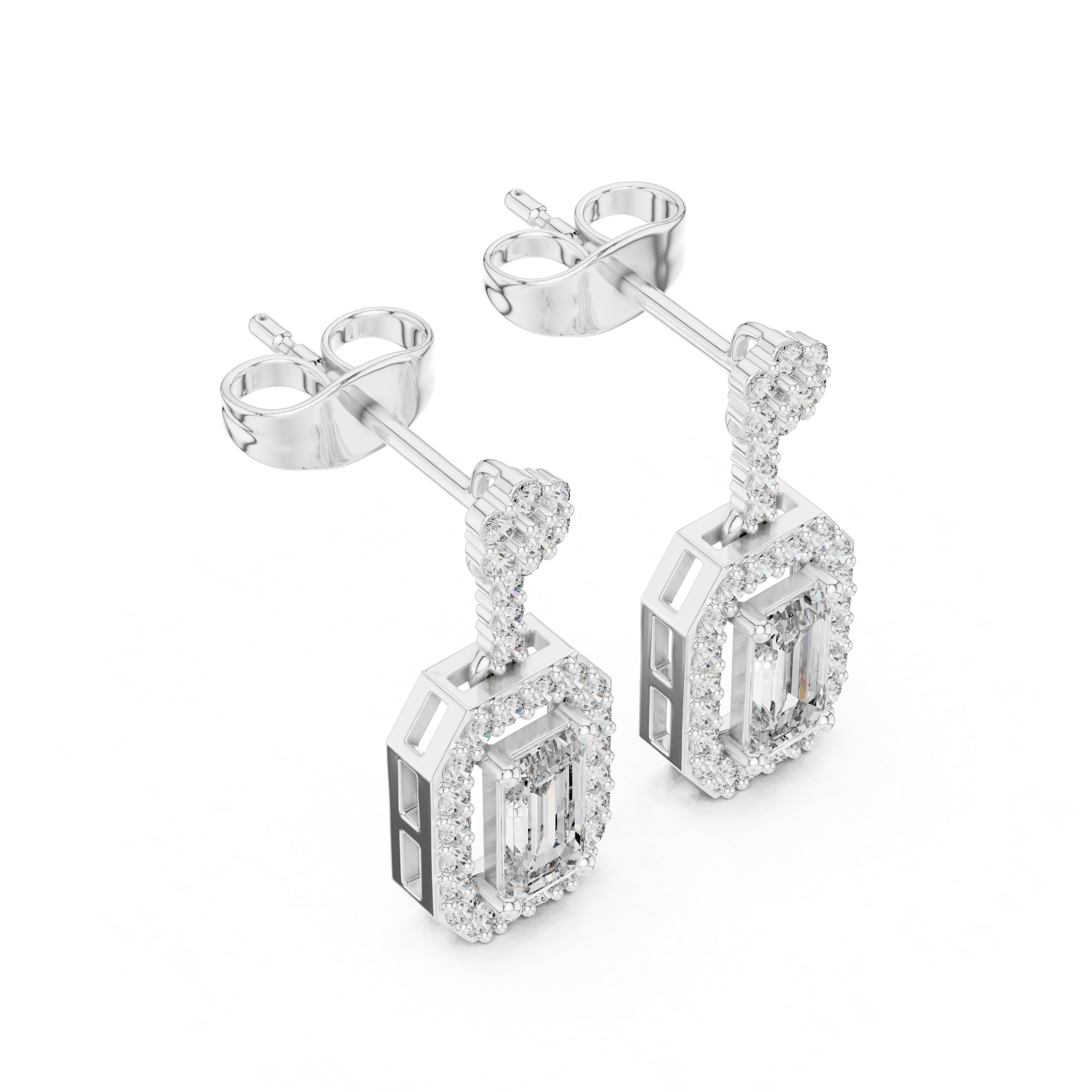 Regal Crown lab grown diamond earring